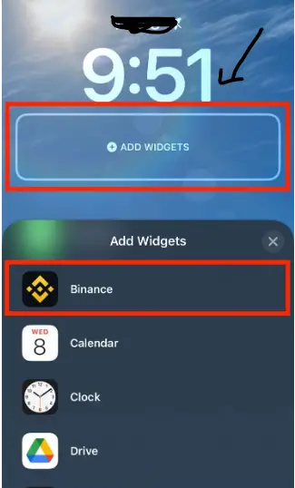 Binance iOS Widget